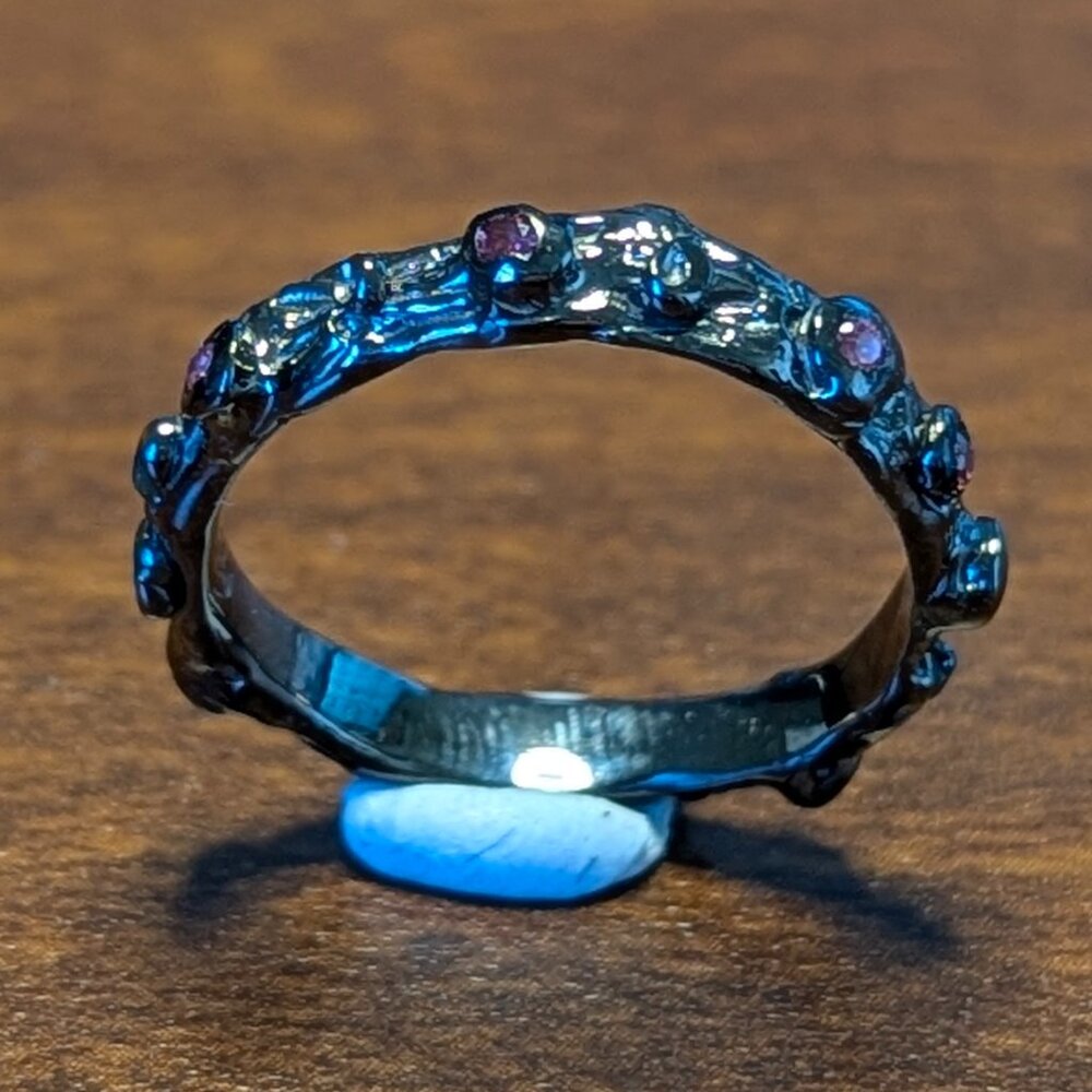 RING Rhodolite 925 Size 7.5 - Picture 4 of 5